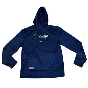 New Era Seattle Seahawks Women’s NFL Blue Logo Hoodie Sweatshirt Size Medium